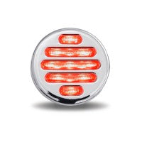 Trux Accessories 4" Flatline Clear Red LED Stop, Turn & Tail Light On 