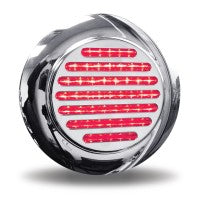 Trux Accessories 4" Flatline Clear Red LED Stop, Turn, & Tail Light with Flange Mount On 