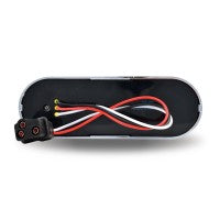 Oval Flatline Clear/Red LED Stop, Turn, & Tail Light