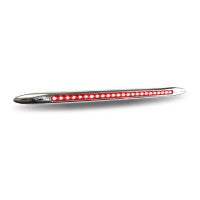Trux Accessories 1" x17" Slim Dual Flatline Red/White Stop, Turn, & Tail LED Marker Light- On Red Light