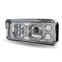 Bells-And-Whistles-Chrome-Shop-Trucks-Aftermarket-Accessories-Headlights-Trux-Accessories-Universal LED Projection-Headlight-Assembly-Auxiliary-Halo-Rings-Peterbilt-Kenworth-Freightliner-Mack-Volvo-Lonestar