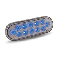 Dual Revolution Red/Blue Stop, Turn, & Tail LED Oval Light